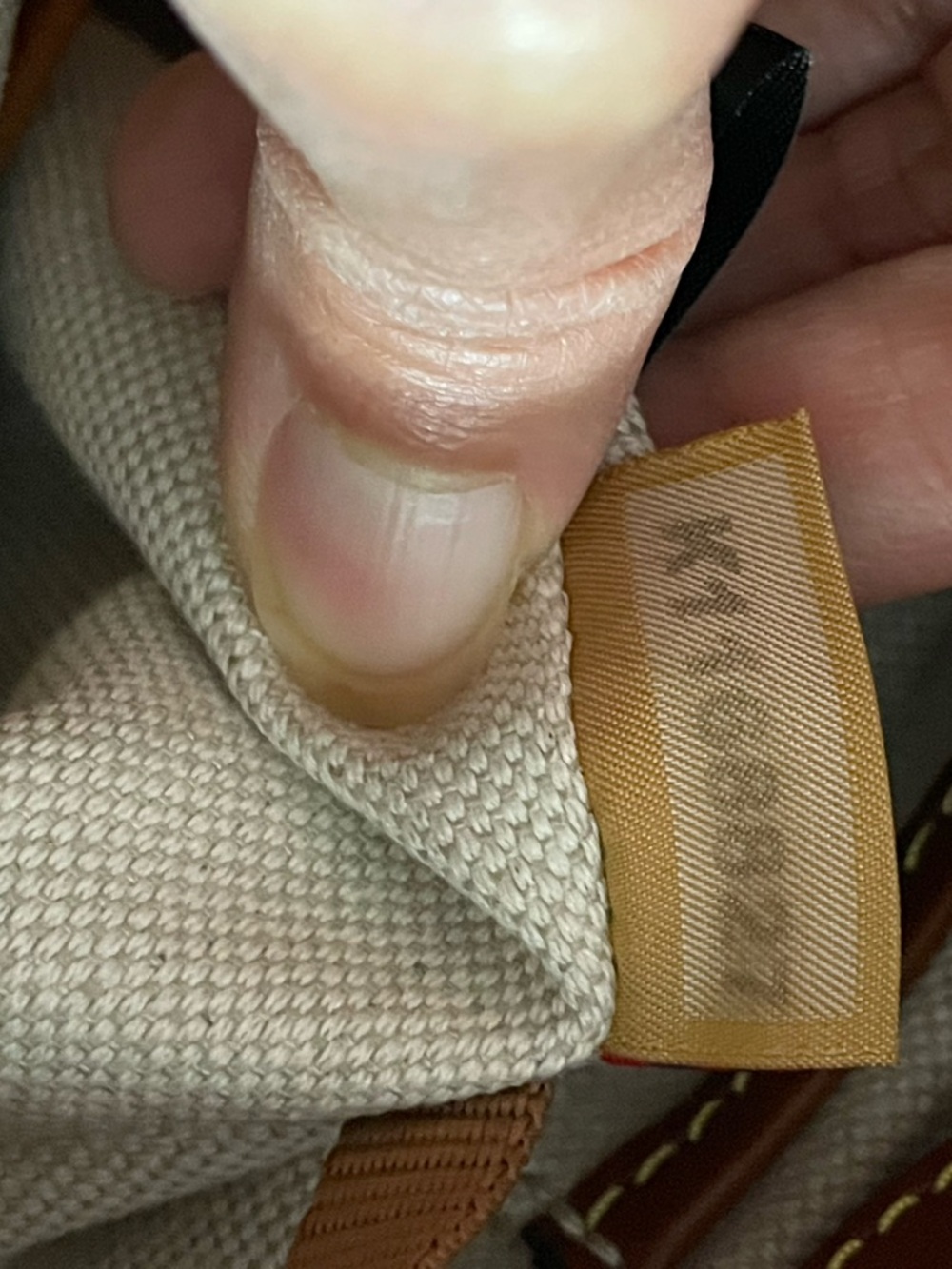 Dooney & Bourke Cream Tote with Tan DB Logo and Trim - Picture 6 of 7